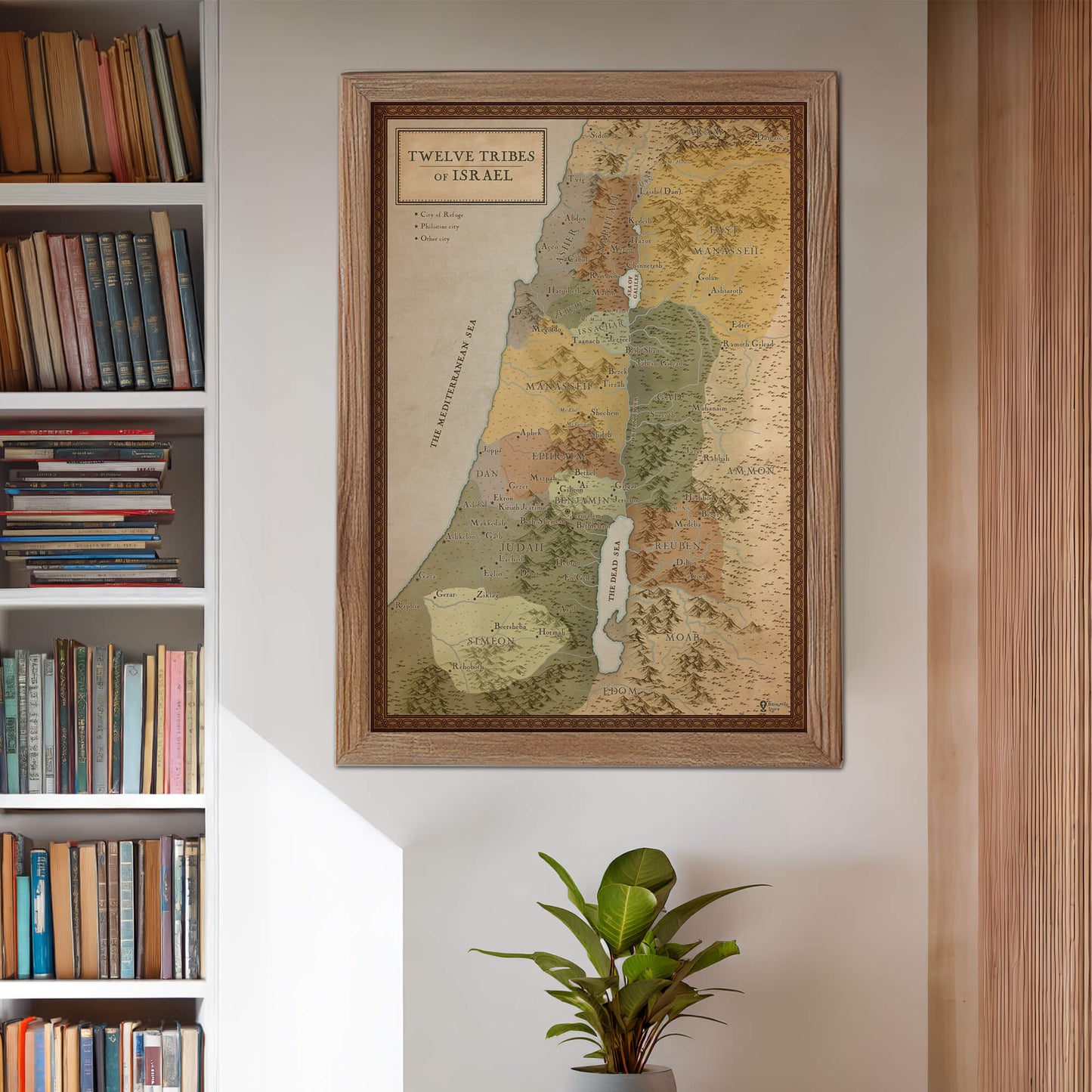 12 Tribes of Israel Bible Map