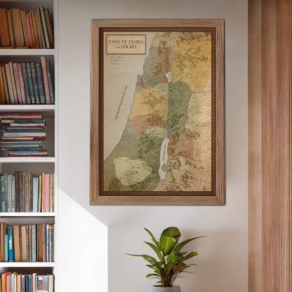 12 Tribes of Israel Bible Map