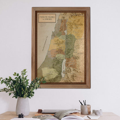 12 Tribes of Israel Bible Map