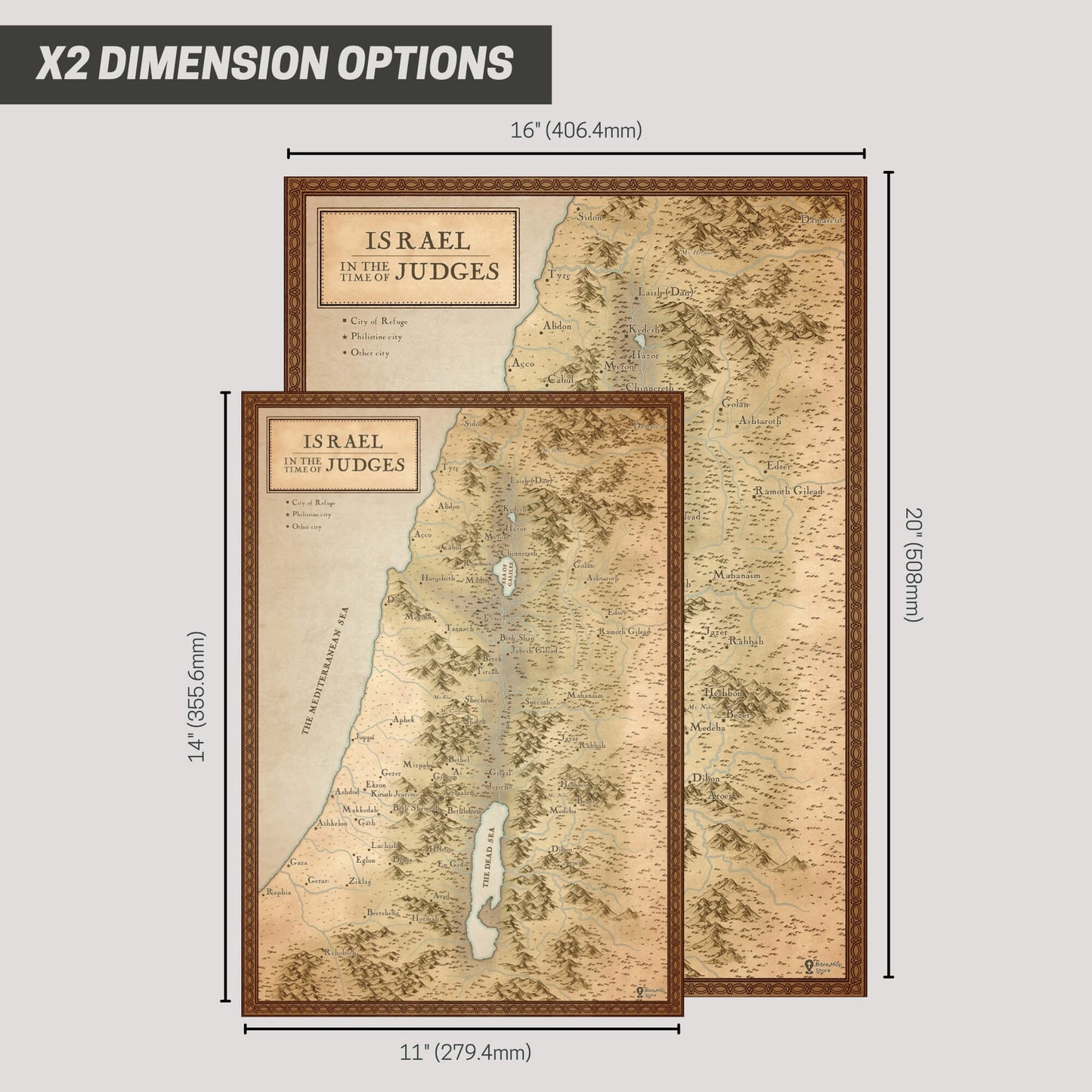 Israel in the Time of Judges Bible Map