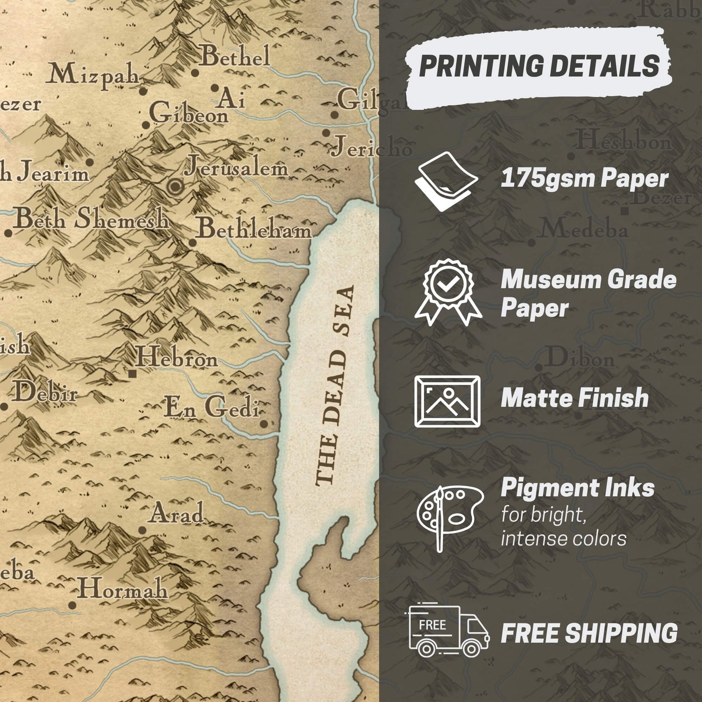 Israel in the Time of Judges Bible Map