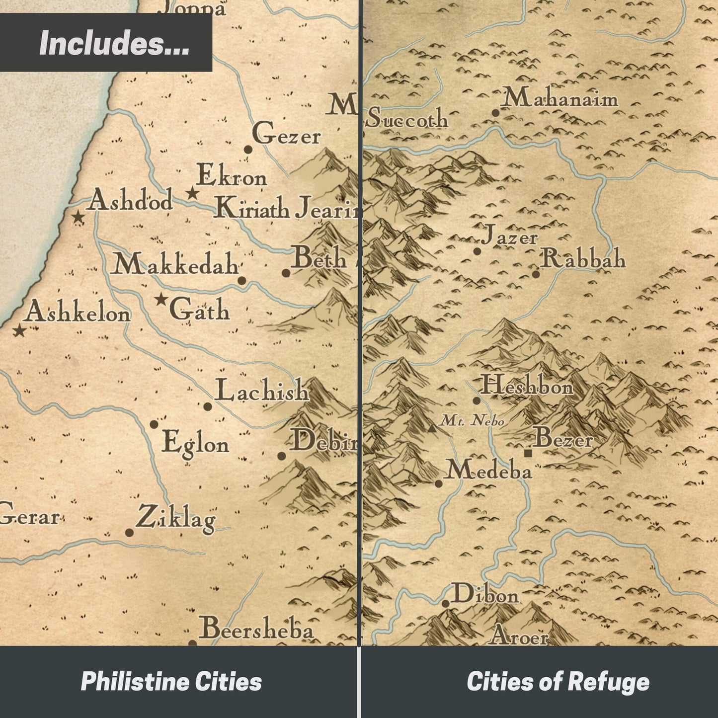 Israel in the Time of Judges Bible Map