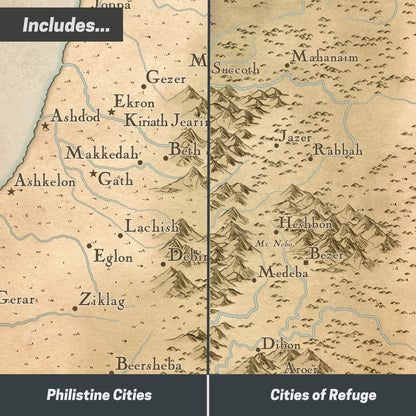 Israel in the Time of Judges Bible Map