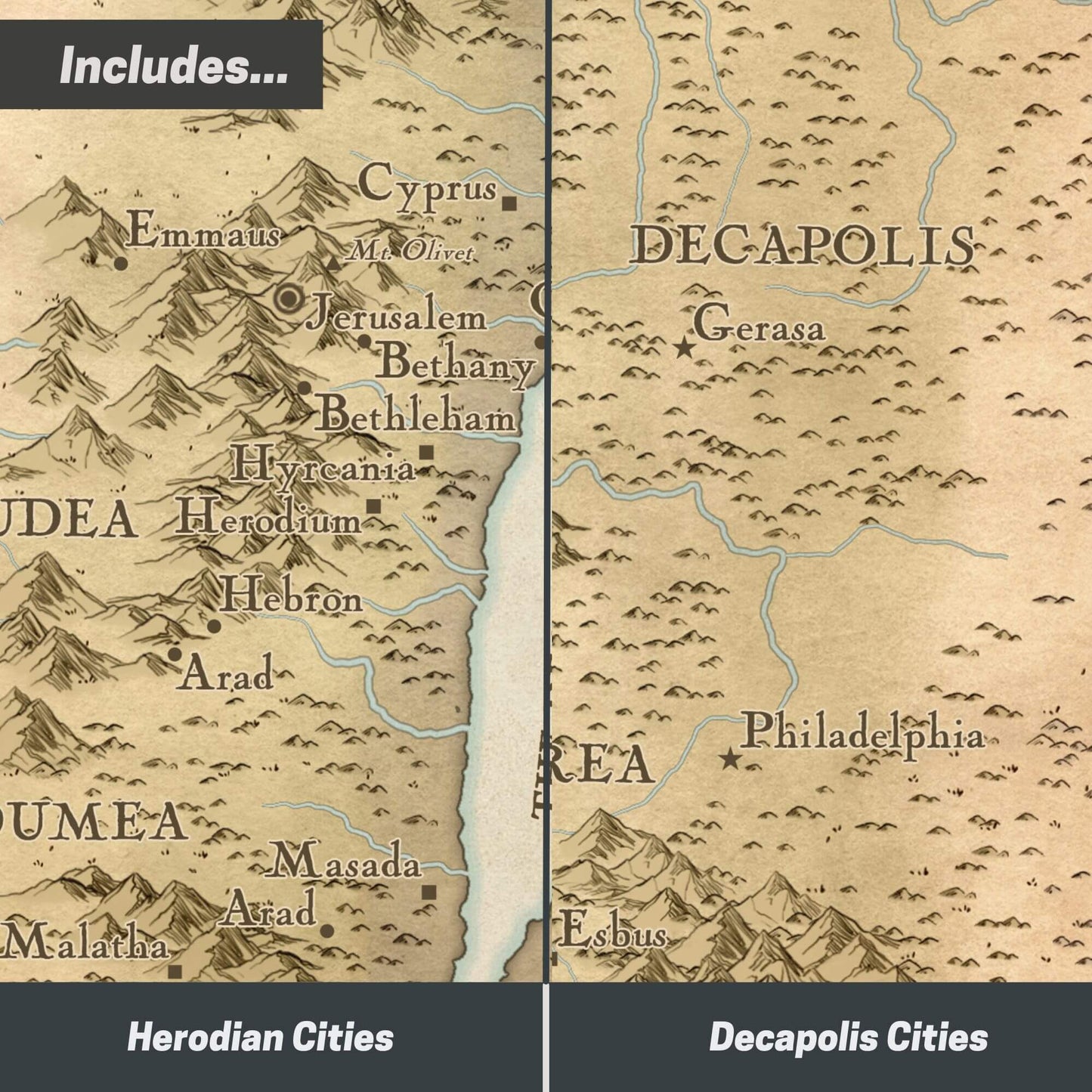 Israel in the Time of Jesus Bible Map