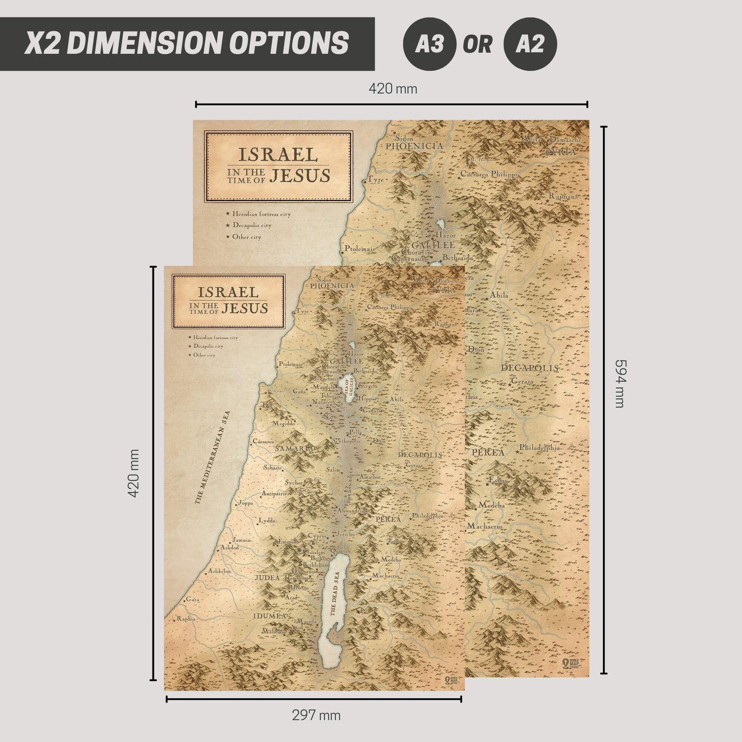 The Israel in the Time of Jesus Bible Map