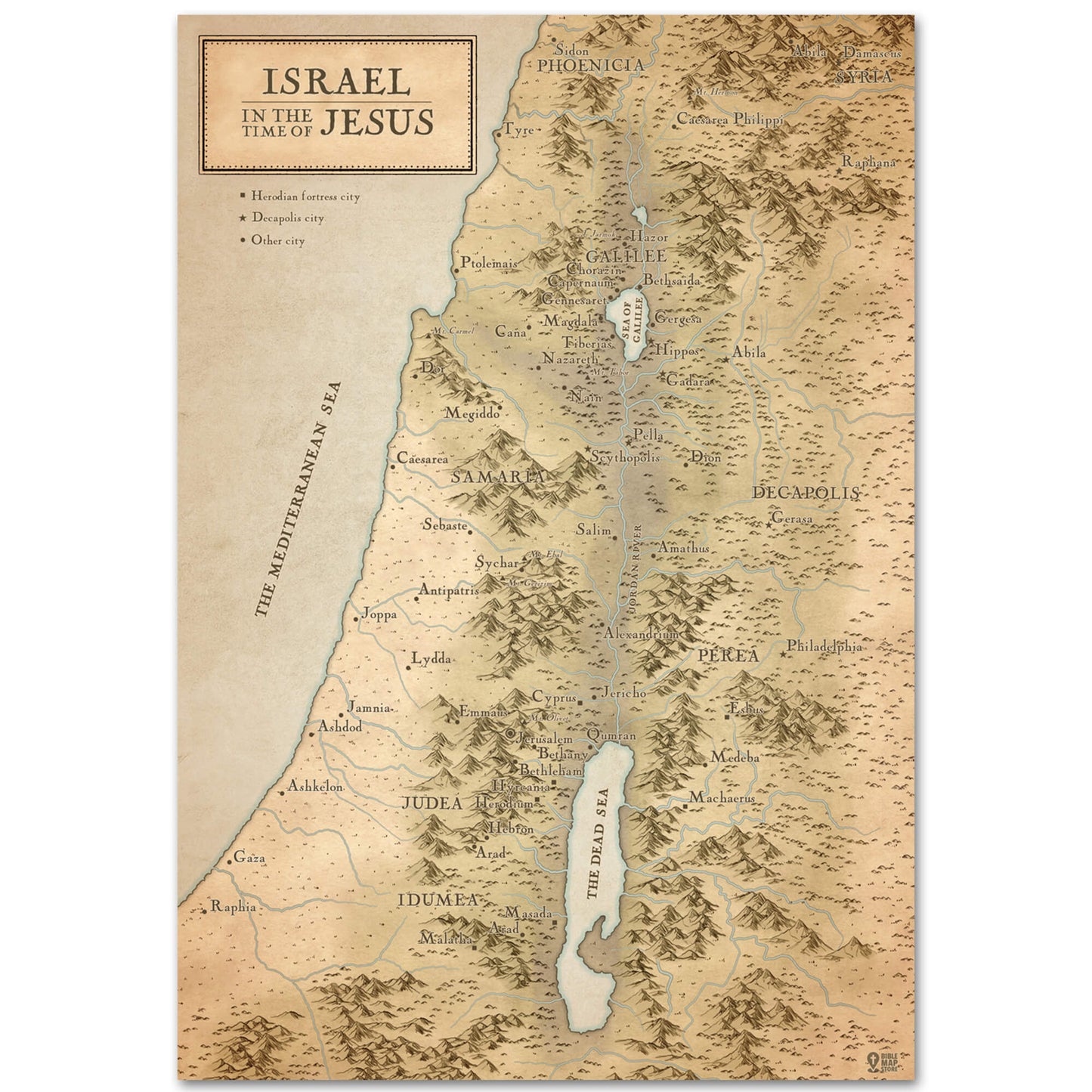 The Israel in the Time of Jesus Bible Map